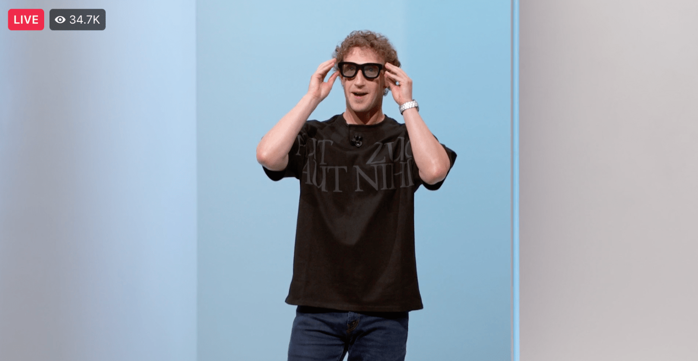 Mark Zuckerberg shows off Meta's new hologram smart glasses at the Connect developer conference